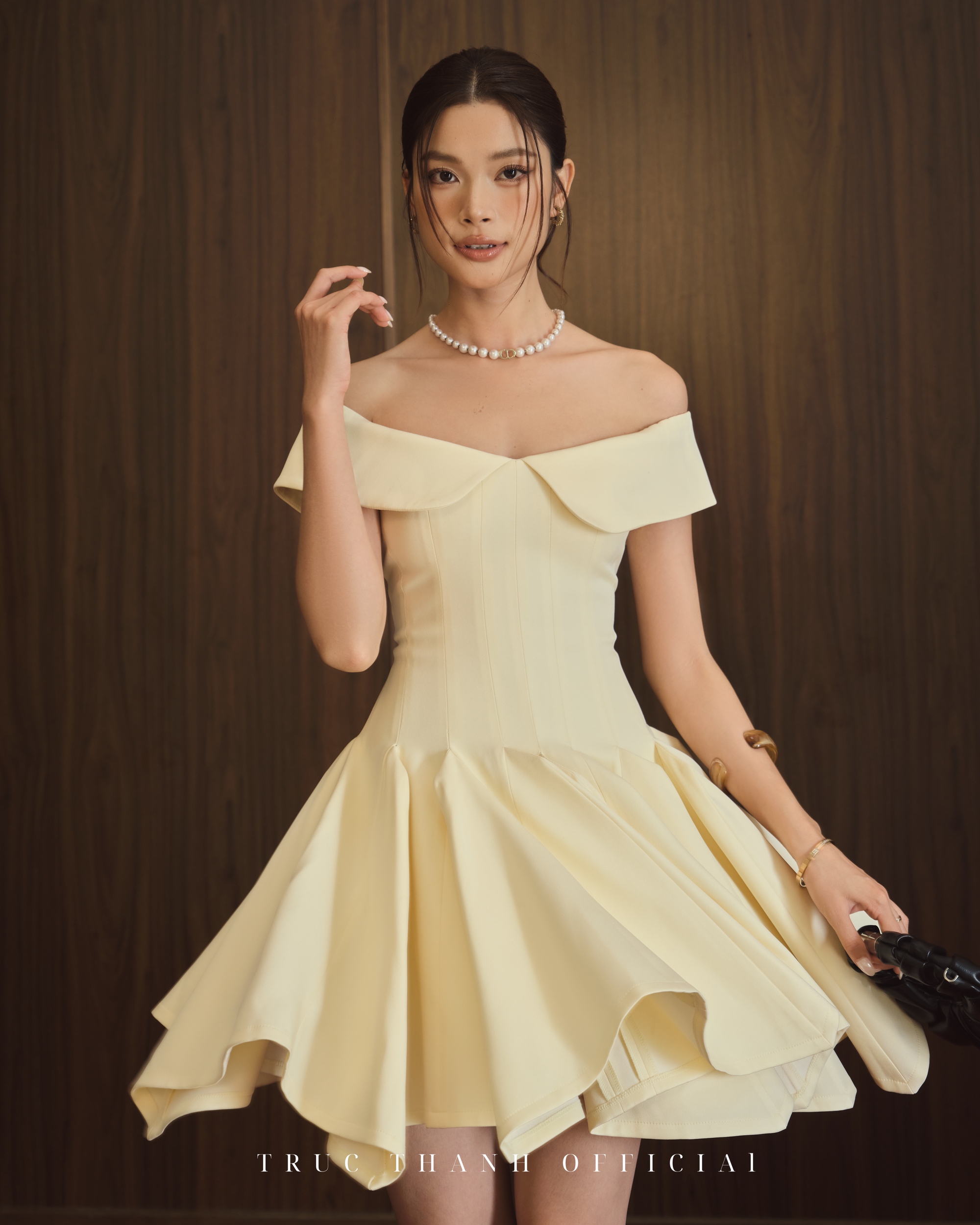 Muse Dress | Váy trễ vai bèo