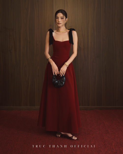 Amour Dress - Váy nhung dài (Red/Đỏ)