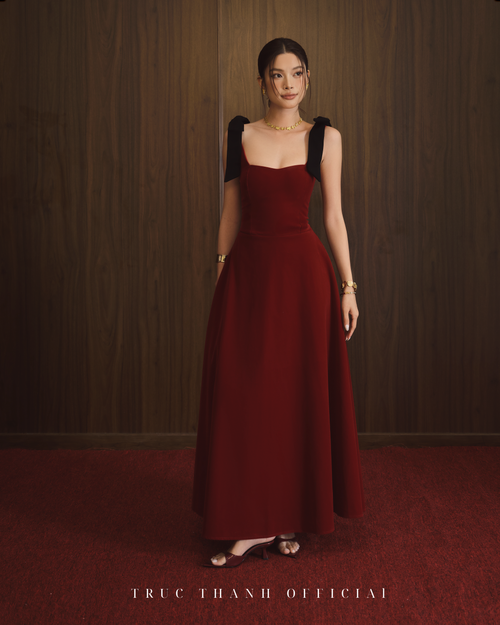 Amour Dress - Váy nhung dài (Red/Đỏ)