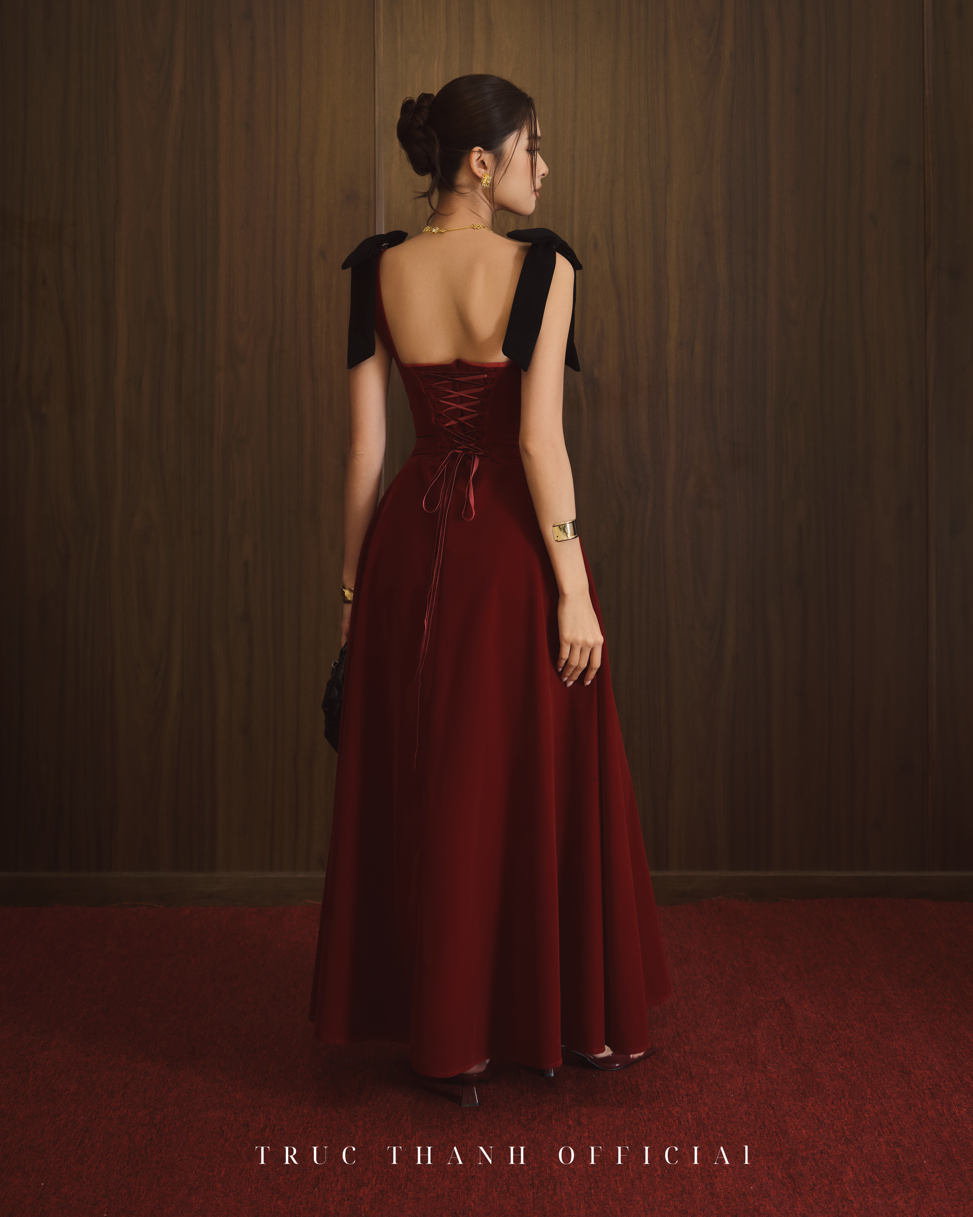 Amour Dress - Váy nhung dài (Red/Đỏ)