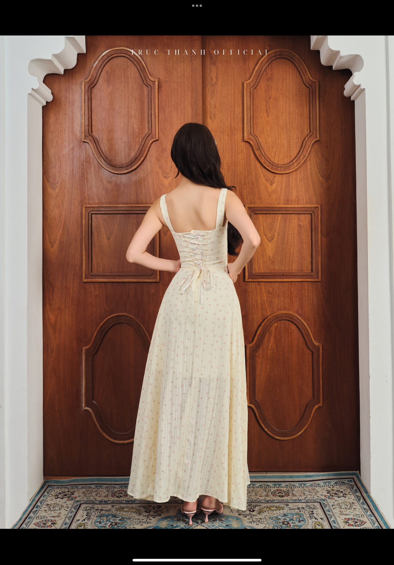 Amour Flower Dress | White mix flower dot