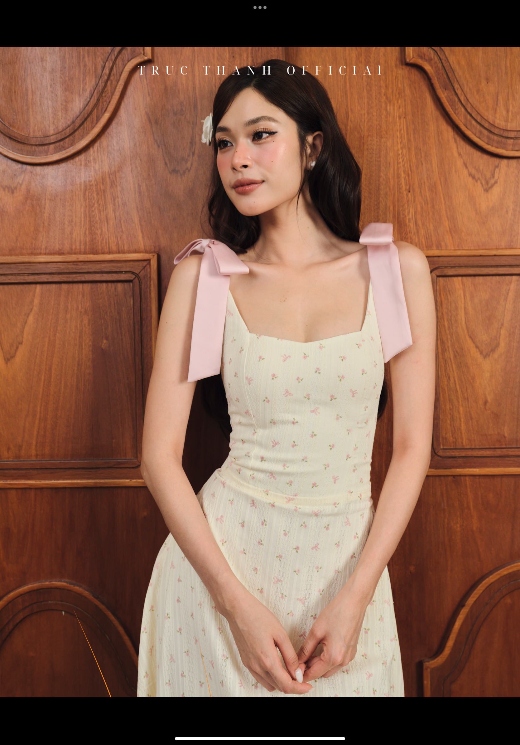 Amour Flower Dress | White mix flower dot