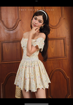 Aube Set | Set váy hoa vàng pastel
