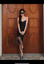 Délia Dress | Váy chấm bi đen