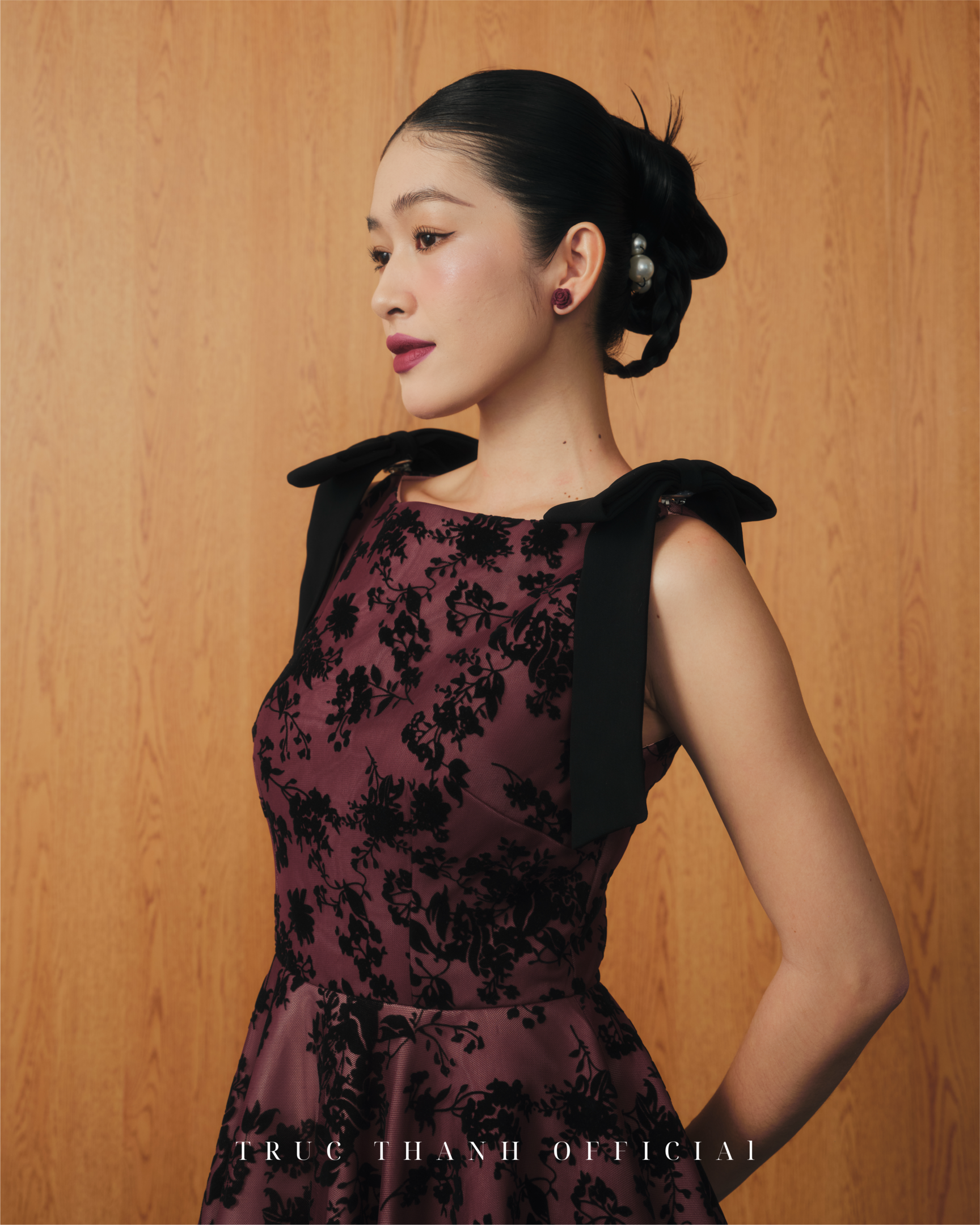 Rouge Muse Dress | Váy xoè phối ren - Đỏ/Red