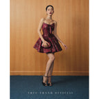 Lumie Dress | Váy Gấm Corset (Brocade Corset) - Đỏ / Red