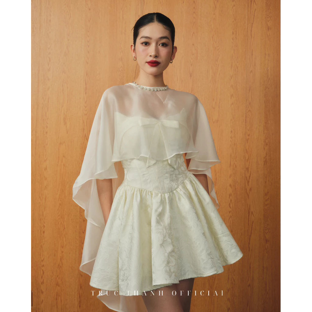 Lumie Dress | Váy Gấm Corset (Brocade Corset) - Trắng / White