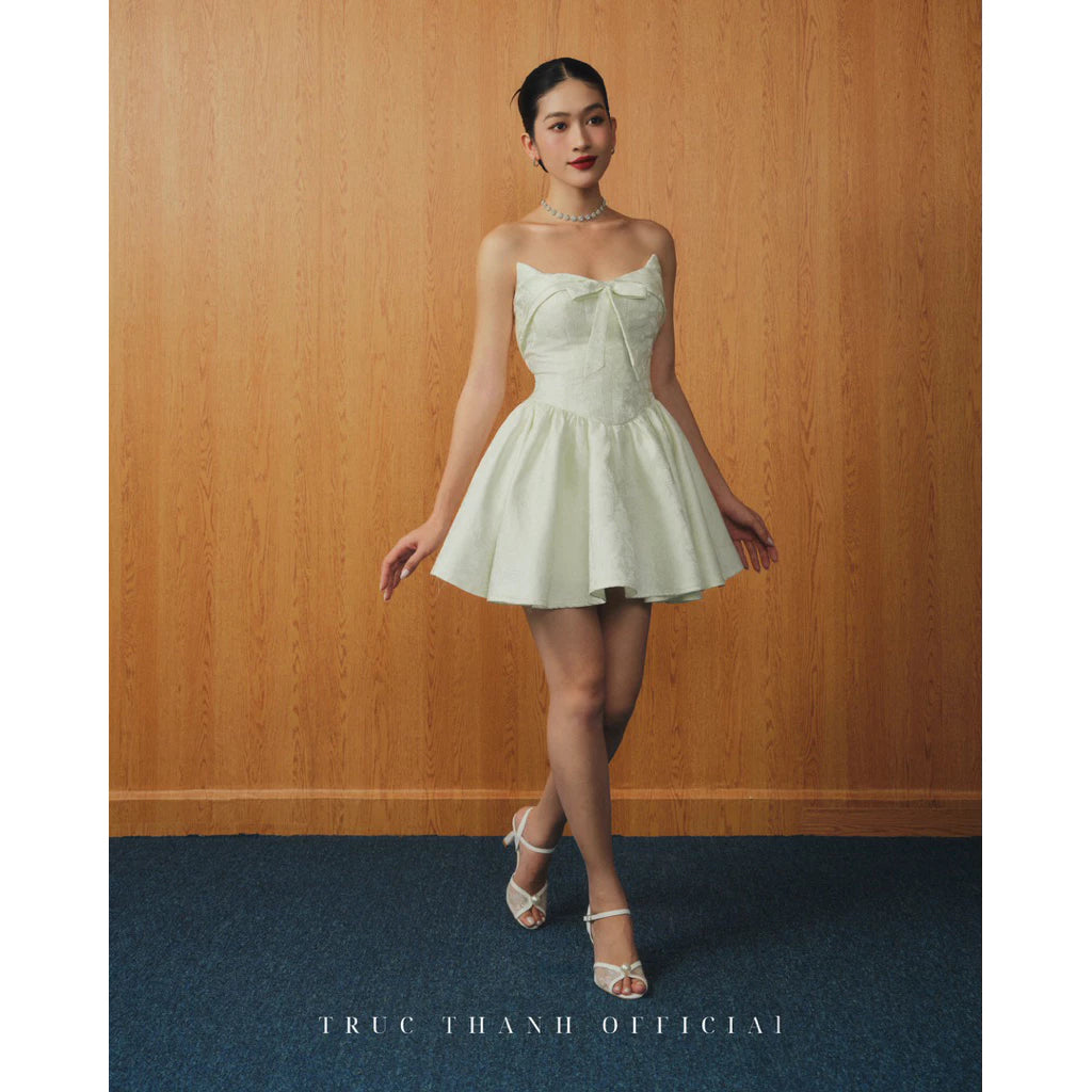 Lumie Dress | Váy Gấm Corset (Brocade Corset) - Trắng / White