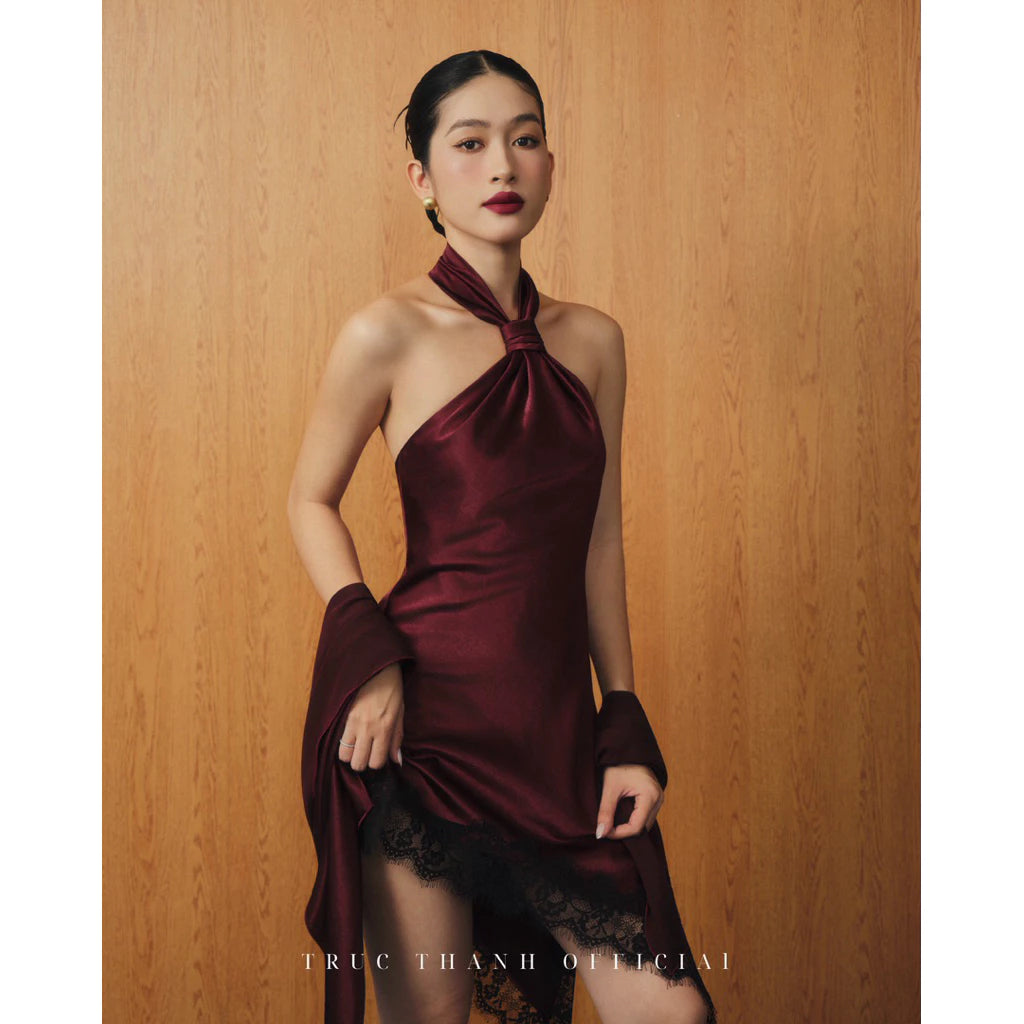 Soie Dress | Váy Lụa Phối Ren Form Ngắn