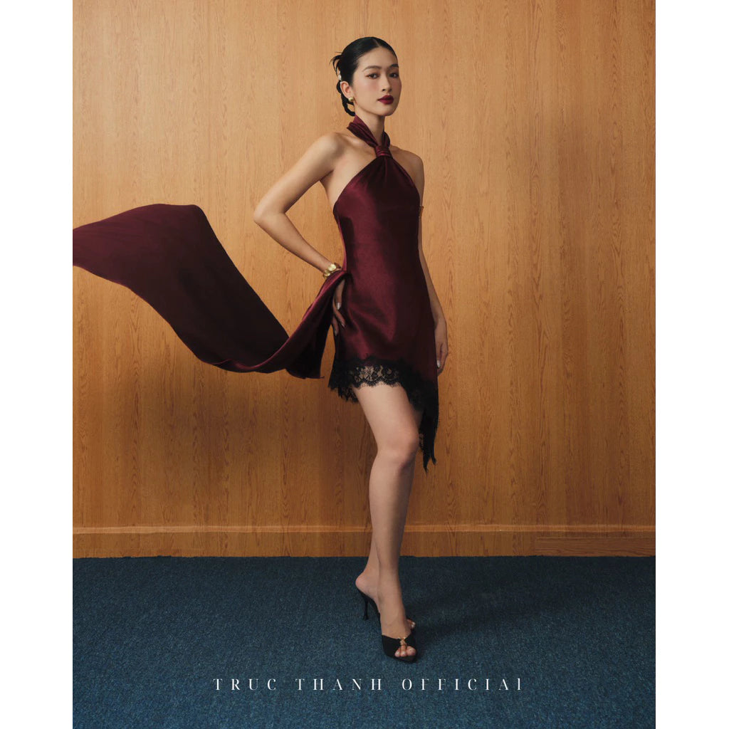 Soie Dress | Váy Lụa Phối Ren Form Ngắn